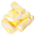 Jumbo Marshmallow Twists - Yellow & White in clear cello bag with Header Card